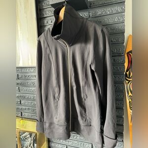 Lululemon jacket, black size 10/Large. Silver metal pulls and zipper.